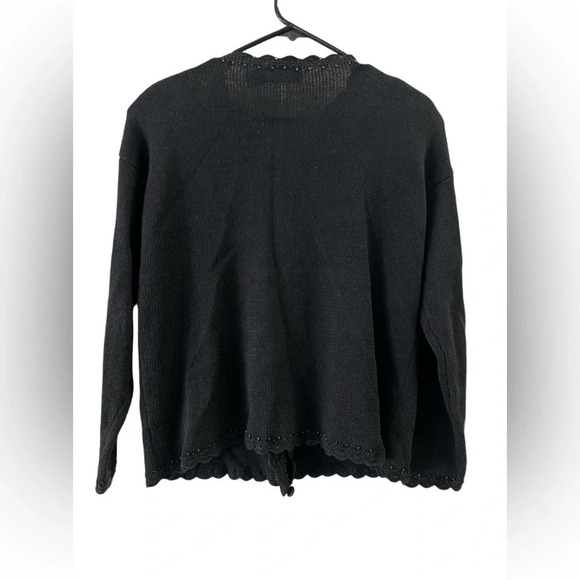 Exdusive black beaded vintage button up sweater - Picture 4 of 4